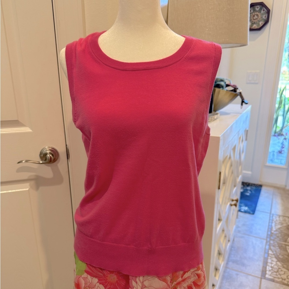 Spense Pink Sleeveless Sweater, Medium